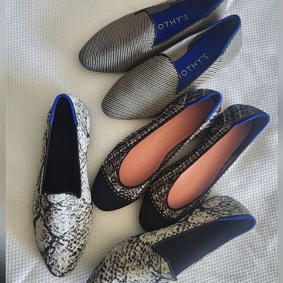 Rothy\'s Black and White Loafers Slip-Ons main image 4